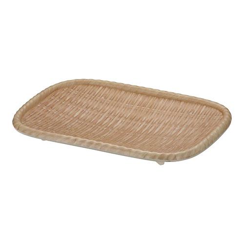 遠藤商事 JB-B733BR ブラウン メラミン竹模様長角皿 M