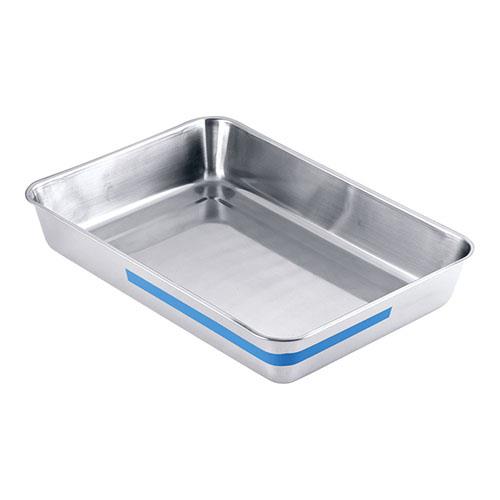 TKGコーポレーション ステンレス カラーライン角バット 6枚取 ブルー