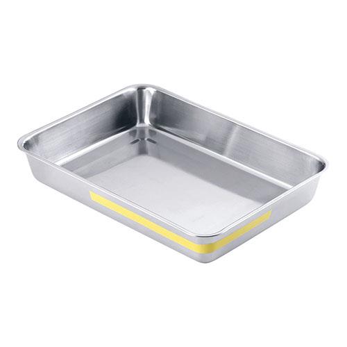 TKGコーポレーション ステンレス カラーライン角バット 8枚取 イエロー