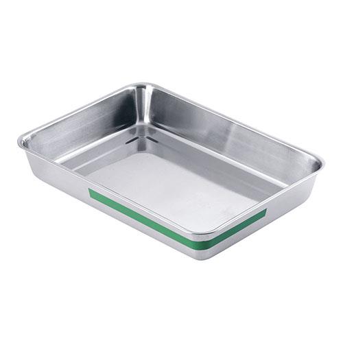 TKGコーポレーション ステンレス カラーライン角バット 8枚取 グリーン