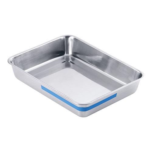 TKGコーポレーション ステンレス カラーライン角バット 10枚取 ブルー