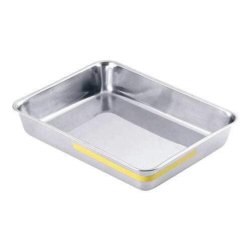 TKGコーポレーション ステンレス カラーライン角バット 10枚取 イエロー