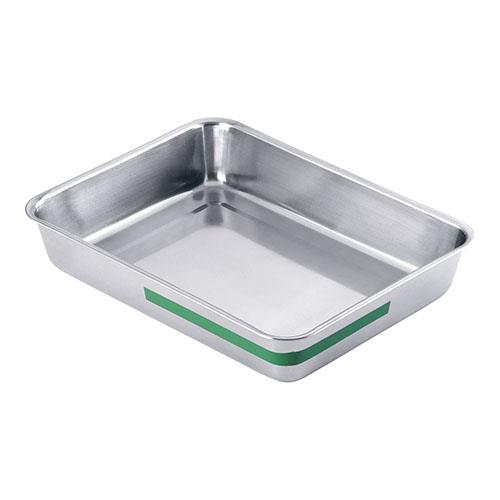 TKGコーポレーション ステンレス カラーライン角バット 10枚取 グリーン