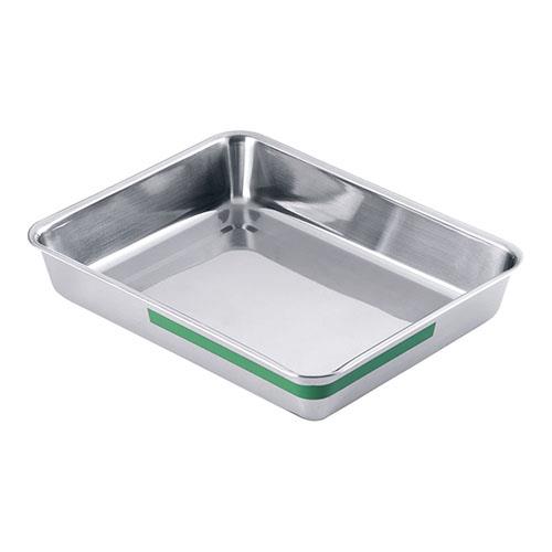 TKGコーポレーション ステンレス カラーライン角バット 12枚取 グリーン