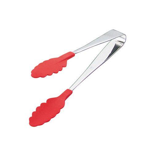 遠藤商事 18-0抗菌 耐熱カラフルトング レッド