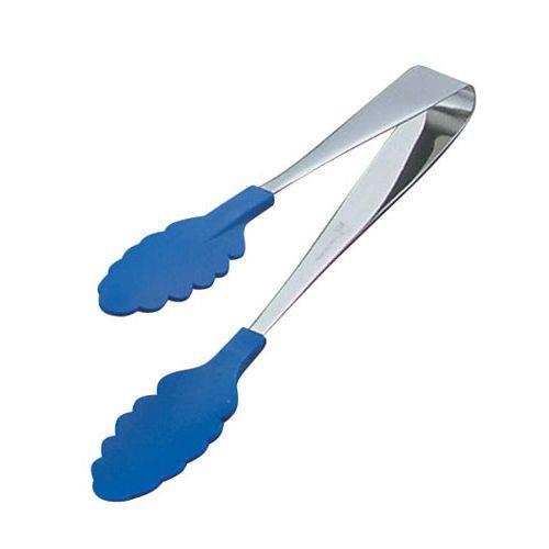 遠藤商事 18-0抗菌 耐熱カラフルトング ブルー