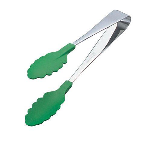 遠藤商事 18-0抗菌 耐熱カラフルトング グリーン