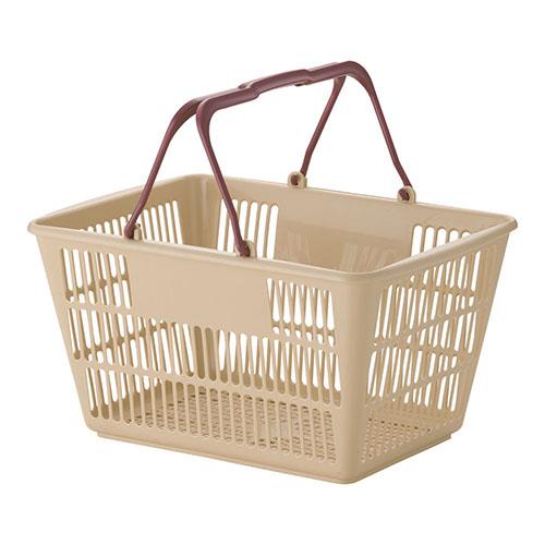 太幸 ショッピングバスケット U-17 ベージュ/エンジ