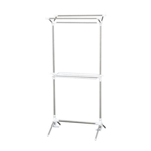 アイリスオーヤマ(Iris Ohyama) CLS-800SER ステンレス室内物干し  幅84×奥行66×高さ132 180cm