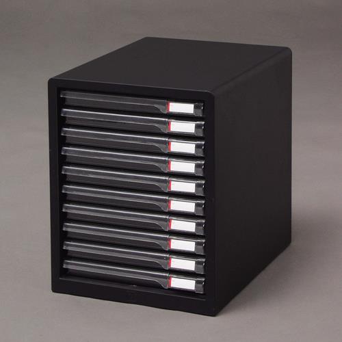 アイリスオーヤマ(Iris Ohyama) L-10SR ダークグレー レターケース 1段