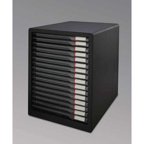 アイリスオーヤマ(Iris Ohyama) L-16SSR ダークグレー レターケース 16段