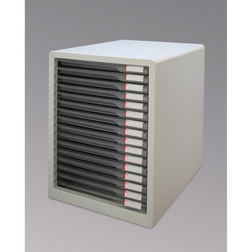 アイリスオーヤマ(Iris Ohyama) L-16SSR ライトグレー レターケース 16段