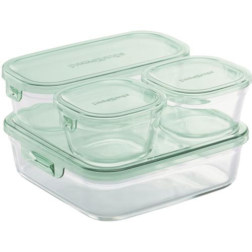 iwaki(岩城ハウスウェア) PSC-PRN4G2 グリーン パック&レンジ システムセット･ミニ 200ml×2/500ml×1/1.2L×1