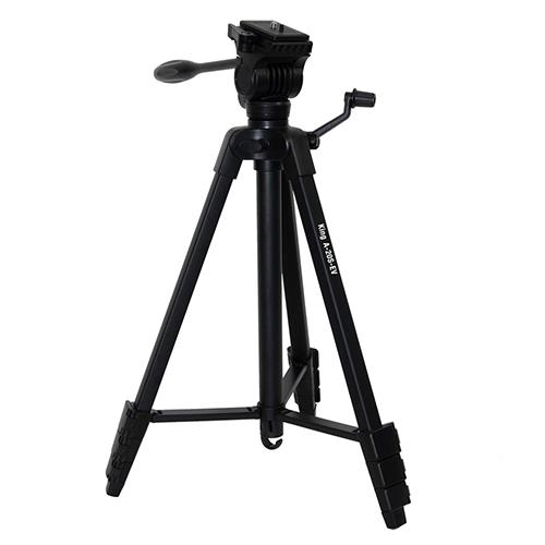 キング A-20S-EV スマートフォンホルダー付き 4段 アルミ三脚 スマートフォン・アクションカメラ対応アダプター付属