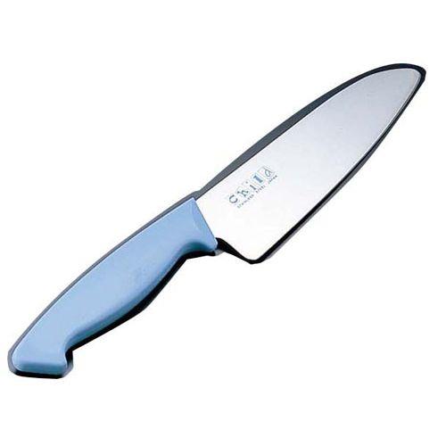 片岡製作所 チャイルド庖丁 両刃 ブルー