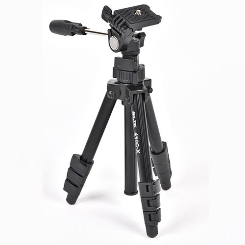 スリック(SLIK) 450G-X SILK アルミ4段三脚 レバーロック式 スマートフォンホルダー付属 軽量タイプ