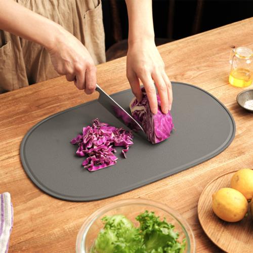 伊原企販(iharakihan) OVAL ソフトまな板 Large(ダークグレー)