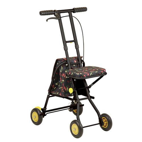 幸和製作所 シルバーカー プチカ SICP01 フラワーブラック