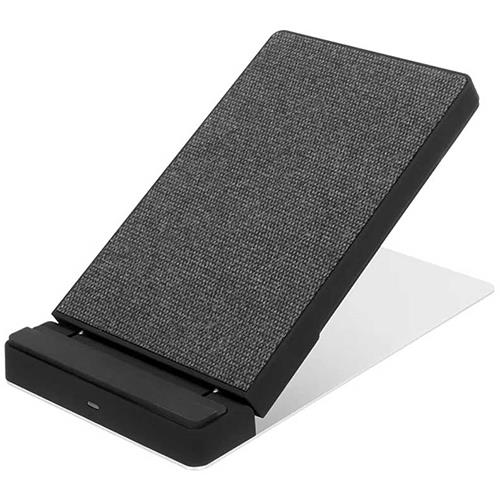 オウルテック(OWLTECH) OWL-QI10W05-BK ブラック 急速充電対応 ファブリック調デザイン 卓上スタンド型 Qi ワイヤレス充電器スタンド STANQi