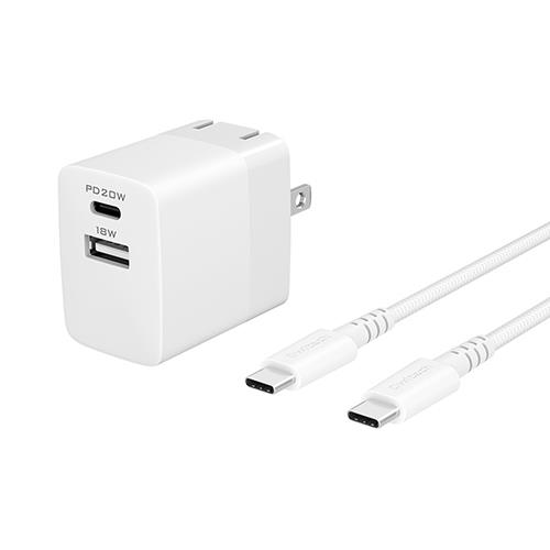 オウルテック(OWLTECH) OWL-APD20ACC12-WH ホワイト ｽﾏｰﾄﾌｫﾝ/ﾀﾌﾞﾚｯﾄPC用 タフケーブル/AC充電器セット1.2m