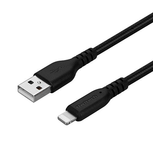 オウルテック(OWLTECH) OWL-CBA4LA15-BK ブラック やわらか超タフで断線に強い 急速充電2.4A/データ転送 Type-A to Lightningケーブル 1.5m