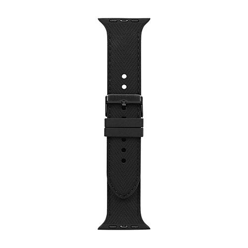 オウルテック(OWLTECH) OWL-TACAWBL03-BK ブラック Apple Watch 42/44/45/46/49mm 用 レザーライクシリコンバンド TACTIX タクトナイン