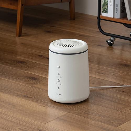 Life on Products(ライフオンプロダクツ) PBAHF005-WH ホワイト 倒れてもこぼれにくいスチーム式加湿器 plus more プラスモア