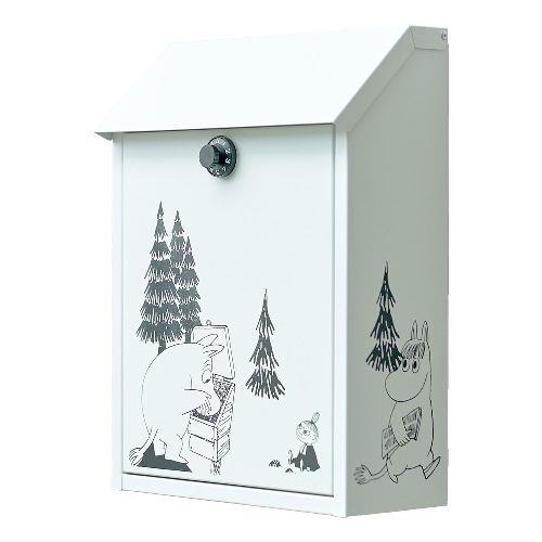 セトクラフト(setocraft) 【正規品】壁掛けポスト ムーミンA4サイズ対応 ダイヤルロック付き セキュリティ万全 M25-0011 ホワイト