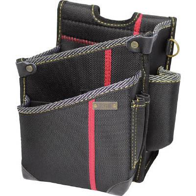 基陽 SA08K 進化シリーズ ウエストバッグ2段ポケット 大 黒/緋 右腰用