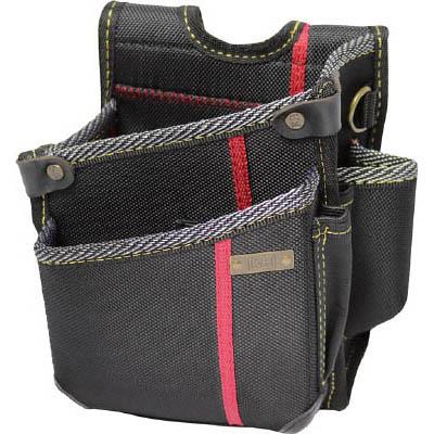 基陽 SA14K 進化シリーズ ウエストバッグ2段ポケット 小 黒/緋 右腰用