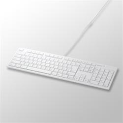 バッファロー(BUFFALO) BSKBM01WH ホワイト USB接続 有線キーボード Macモデル