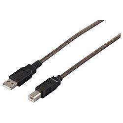 バッファロー(BUFFALO) BSUAB250BSA ブラックスケルトン USB2.0ケーブル A to B 5m
