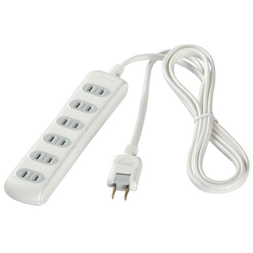 バッファロー(BUFFALO) 2ピン式電源タップ 6個口 2m BSTAPSH2620WH ホワイト