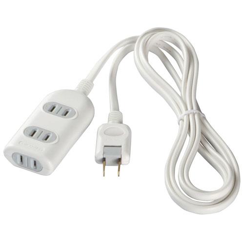 バッファロー(BUFFALO) 2ピン式電源タップ 3個口 上挿し2・横挿し1 1m BSTAPST2310WH ホワイト