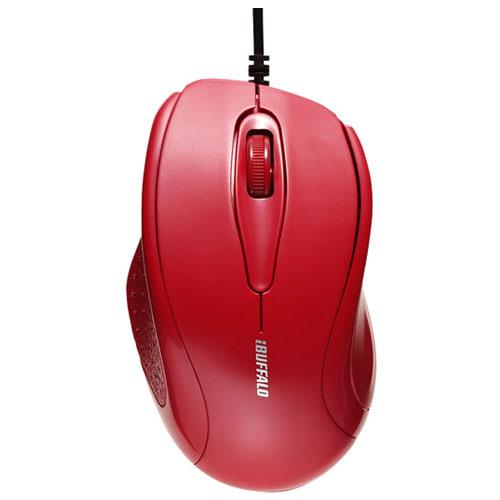 バッファロー(BUFFALO) BSMRU21RD レッド USB接続 光学式3ボタン