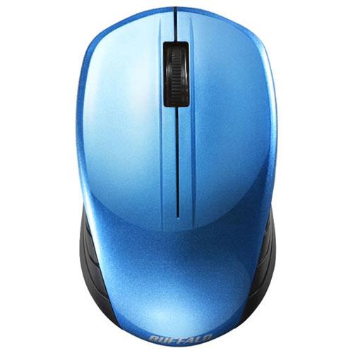 バッファロー(BUFFALO) BSMBW100BL ブルー USB ワイヤレスBlueLEDマウス 無線 2.4GHz 接続 3ボタン