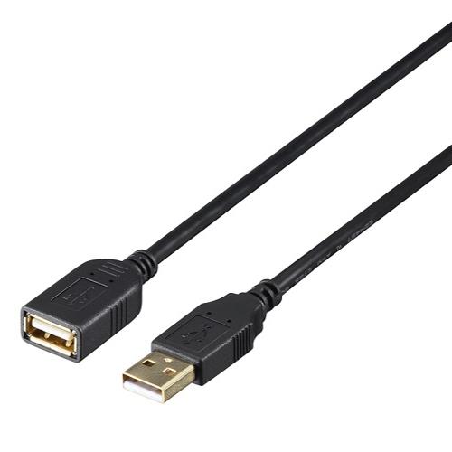 バッファロー(BUFFALO) BSUAAFR210BK ブラック BSUAAFR USB2.0延長ケーブル カーボン素子ねり込みタイプ 1m