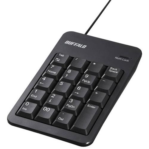 バッファロー(BUFFALO) BSTK100BKZ 有線テンキーボード Tabキー付き