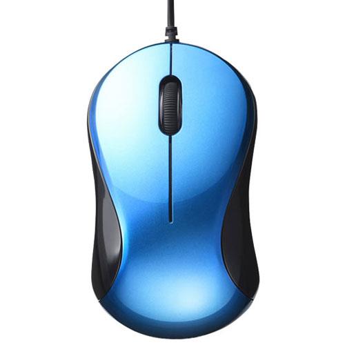 バッファロー(BUFFALO) BSMBU100BL ブルー USB BlueLEDマウス 3ボタン
