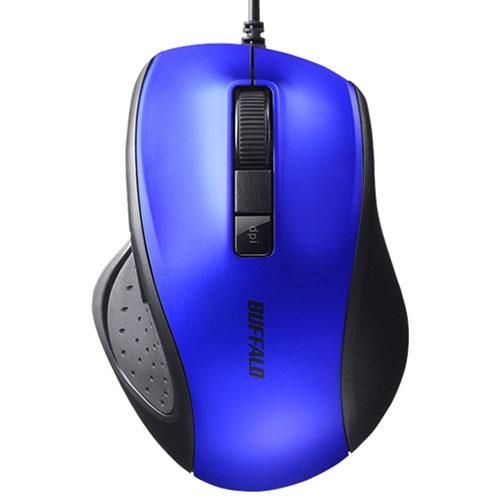 バッファロー(BUFFALO) BSMBU300BL ブルー USB 有線BlueLED光学式マウス 静音 5ボタン