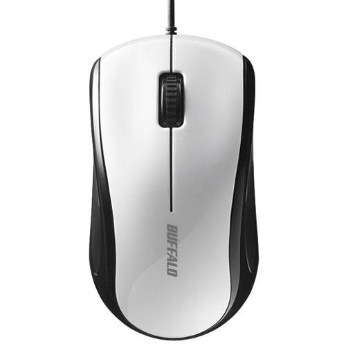 バッファロー(BUFFALO) BSMLU100WH ホワイト USB 有線レーザー式マウス 3ボタン
