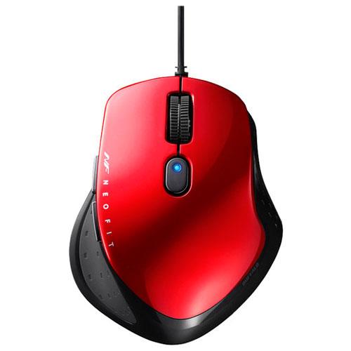 バッファロー(BUFFALO) BSMBU510SRD レッド USB BlueLED光学式マウス 5ボタン