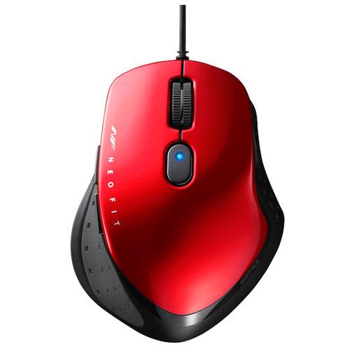 バッファロー(BUFFALO) BSMBU510MRD レッド USB BlueLED光学式マウス 5ボタン