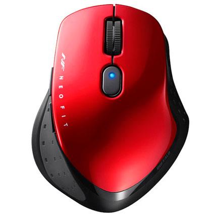 バッファロー(BUFFALO) BSMBW510MRD レッド USB Type-A BlueLED光学式マウス 5ボタン