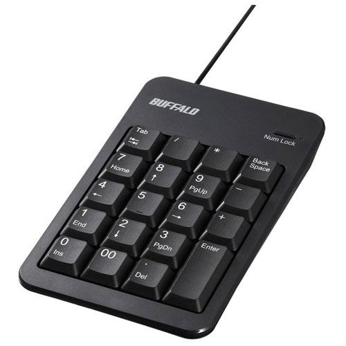 バッファロー(BUFFALO) BSTK120BK ブラック テンキーボード 有線