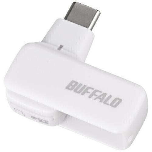 バッファロー(BUFFALO) BSCRM100U3CWH ホワイト USB 3.2 Gen1 Type-C対応 microSD専用カードリーダー/ライター