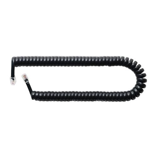 ミヨシ DCJ403SBK ブラック 4極4芯 受話器用カールコード ストレート結線タイプ