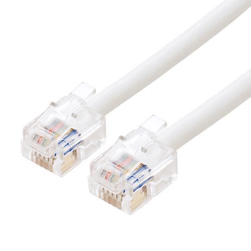 ミヨシ DC-601-WH ホワイト 電話機コード スタンダード 6極/6芯 タイプ 1m