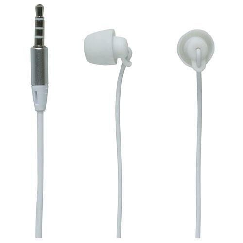 ミヨシ EPN-01-WH 白 ハンズフリー通話対応 シリコン製寝転びイヤホン