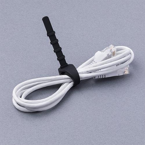 ミヨシ CW-SB107-BK 黒 シリコンバンド 107mm 6本